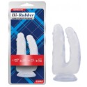 Анально-вагинальный фаллоимитатор на присоске CHISA Hi Rubber - 6.3 Inch Dildo Clear