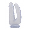 Анально-вагинальный фаллоимитатор на присоске CHISA Hi Rubber - 6.3 Inch Dildo Clear