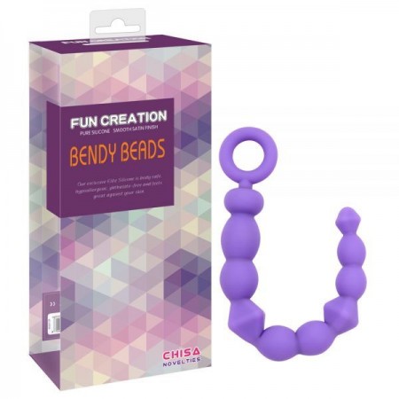 Анальная цепочка Chica BENDY BEADS, Purple