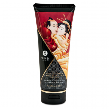 Купить - Їстівний масажний крем Shunga Kissable Massage Cream – Sparkling Strawberry Wine (200 мл)