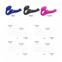 Безремневой вибрострапон с вакуумной стимуляцией Strap-On-Me MULTI ORGASM Blue L, регулируемый