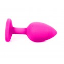 Силиконовая анальная пробка с кристаллом Silicon Pink 01, размер S