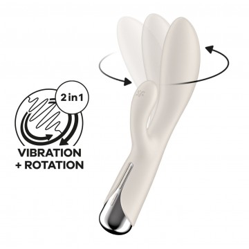 Купить - Вібратор-кролик з ротацією Satisfyer Spinning Rabbit 1 Beige, 3 мотори
