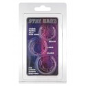 Набір з 3 шт ерекційних кілець STAY HARD-Three Rings Purple