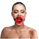 Кляп-расширитель в форме губ на ремешке, натуральная кожа Gag Lips