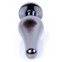 Анальная пробка Boss Series - Jewellery Dark Silver BUTT PLUG Light Blue