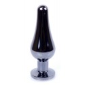 Анальная пробка Boss Series - Jewellery Dark Silver BUTT PLUG Light Blue