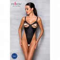 Боди из экокожи CELINE BODY black S/M - Passion: с доступом, открытый