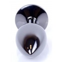 Анальная пробка Boss Series - Jewellery Dark Silver PLUG Pink, размер S