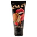 Лубрикант оральный Lick-it Champagne & Strawberry, 50 мл