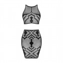 Эротичный полупрозрачный комплект Obsessive K101 top & skirt S/M/L, топ, юбка
