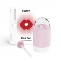 Вібратор-цукерка на паличці KISSTOY Pink Pop, зарядний кейс-нічник, 10 режимів вібрації