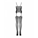 Бодістокінг Obsessive Bodystocking G314 S/M/L, імітація корсету та корсетного шнурівки