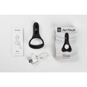 Двойное эрекционное кольцо Fun Town Rise Black, управление со смартфона