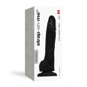Реалистичный фаллоимитатор Strap-On-Me SOFT REALISTIC DILDO Black - размер M