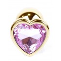 Анальная пробка Boss Series - Jewellery Gold Heart PLUG Rose S