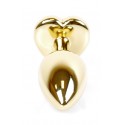 Анальная пробка Boss Series - Jewellery Gold Heart PLUG Rose S