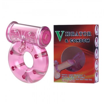 Купить - Кільце з вібрацією і презервативом - Vibrator & condom