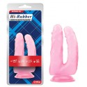 Анально-вагинальный фаллоимитатор на присоске CHISA Hi Rubber - 6.3 Inch Dildo Pink