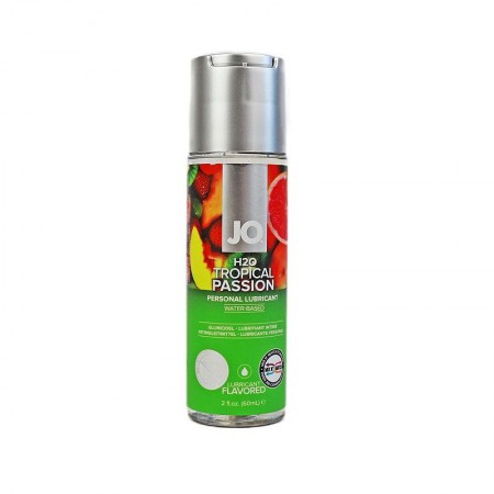 Змазка на водній основі JO H2O — Tropical Passion (60 мл) без цукру, рослинний гліцерин