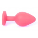 Силиконовая анальная пробка Boss Series - Jewellery Red Silicon PLUG Medium Blue M