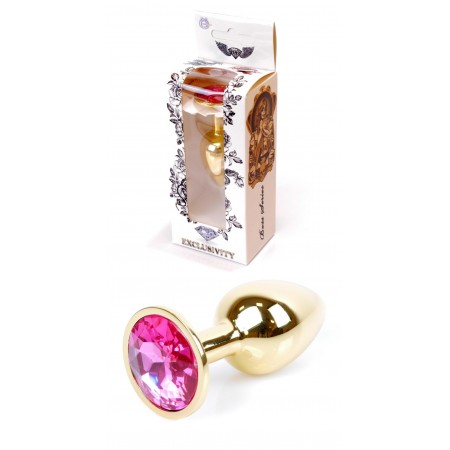 Анальная пробка Boss Series - Jewellery Gold PLUG Pink S