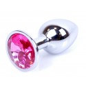 Анальная пробка Boss Series - Jewellery Silver PLUG Pink S
