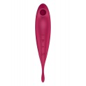 Смарт-вибратор для клитора с вакуумной стимуляцией Satisfyer Twirling Pro+ dark red