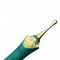 Вагинально-клиторальный вибратор Zalo - Bess Turquoise Green, многофункциональный с насадками