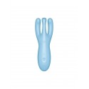Кліторальний смарт вібратор Satisfyer Threesome 4 Blue з трьома пальчиками