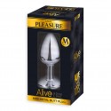 Металева анальна пробка з кристалом Alive Mini Metal Butt Plug Blue M