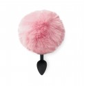 Силиконовая анальная пробка М Art of Sex - Silicone Butt plug Rabbit Tail, Розовый