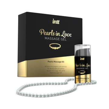 Купить - Набор для жемчужного массажа Intt Pearls in Love: ожерелье и силиконовый массажный гель