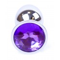 Анальний затор Boss Series - Jewellery Silver PLUG Purple S