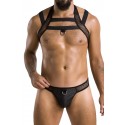 Комплект чоловічої білизни з кріпленнями Passion 043 JACOB XXL/XXXL Black, труси, шлейки