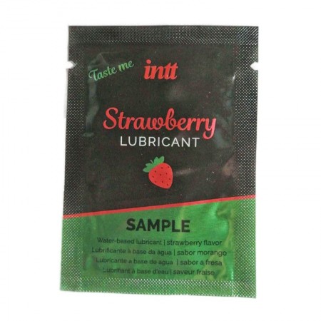 Пробник лубриканта на водной основе Intt Strawberry, 2 мл