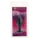 Силиконовая анальная пробка с кристаллом Black Silicone Topaz, размер S