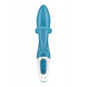 Вібратор-кролик із потрійним відростком Satisfyer Embrace me Turquoise, 2 мотори, діаметр 3,6 см