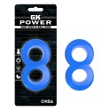 Двойное эрекционное кольцо CHISA Duo Cock 8 Ball Ring, Blue