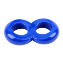 Двойное эрекционное кольцо CHISA Duo Cock 8 Ball Ring, Blue