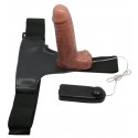 Страпон з вібрацією Ultra Passionate Harness Realdeal Penis 6.2 - Brown