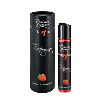 Массажное масло Plaisirs Secrets Strawberry, съедобное
