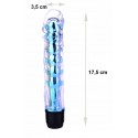 Вагинальный вибратор XESE Cristal Blue, длина 17,5 см, диаметр 3,5 см