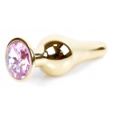Анальний затор Boss Series - Jewellery Gold BUTT PLUG Rose