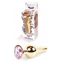 Анальний затор Boss Series - Jewellery Gold BUTT PLUG Rose