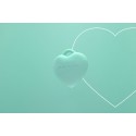 Мини-вибратор «Сердечко» FairyGasm PleasureStone green, 9 режимов, на шнурке