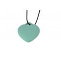 Мини-вибратор «Сердечко» FairyGasm PleasureStone green, 9 режимов, на шнурке