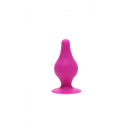Анальна пробка SilexD (Model 2 size XS) Pink двошаровий, силікон+Silexpan, діаметр 2,9 см