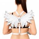 Жіноча портупея Art of Sex - Wings біла L-2XL, екошкіра