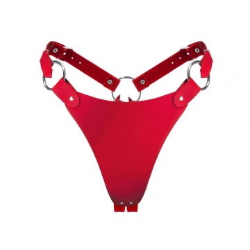 Купить - Трусики из натуральной кожи Feral Feelings - String Bikini Red